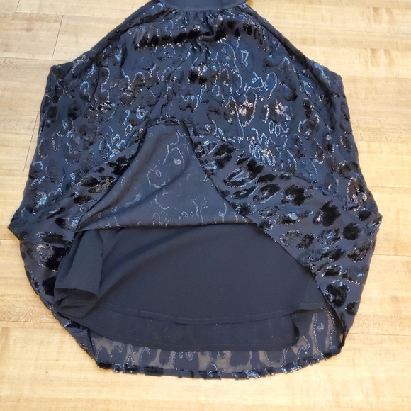 WHBM Leopard Velvet Halter Top Black Size Small 4 - Picture 6 of 10